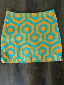 Loudmouth Skort Donna 10 Pantaloncini Geometrici Golf Tennis Foderati Atletica Attiva - Foto 1 di 8