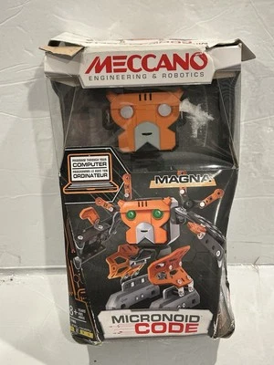 Meccano Code Magna Programmable Robot Building Kit - Orange NIB Damaged Box - Image 1 of 4
