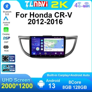 For Honda CRV CR-V 2012-2016 Android CarPlay Car Radio GPS Stereo Player Screen - Picture 1 of 32