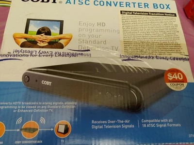 Coby DTV102 ATSC Digital to Analog Converter Box Factory Sealed !! - Image 1 of 2