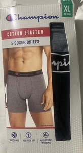 Champion Herren 5er Pack Cotton Stretch Boxershorts, Größe XL zerrissener Karton, mehrfarbig - Bild 1 von 1
