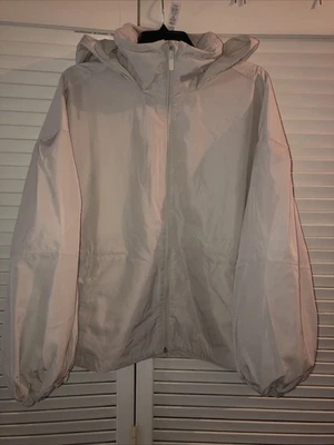 Chaqueta de Lluvia Lululemon Ligera Cintura Cechada Con Capucha Hueso Mujer Talla 4 Nueva Foto 1 de 4