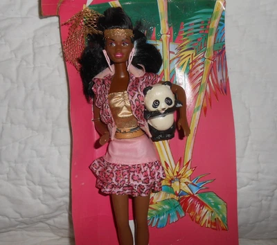 MUÑECA CHRISTIE AFROAMERICANA BARBIE ANIMAL LOVIN' 1989 #4824 de colección nueva pieza Foto 1 de 4