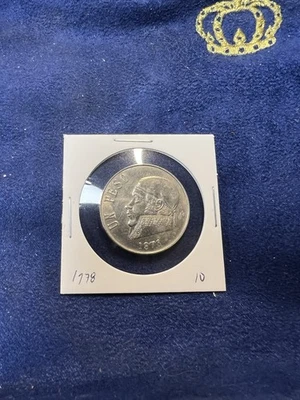 Moneda de un peso de México 1978 AU UNC mejor estado artículo de rareza 10 Foto 1 de 2