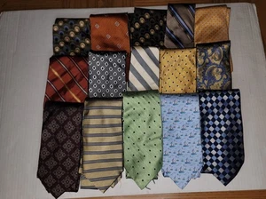 Lot of 15 JOS. A. BANK  men's ties 100% Silk  made in  USA - Picture 1 of 7