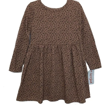Nuevo con etiquetas Vestido Cat & Jack Niñas Animal Estampado Leopardo Talla 4T Manga Larga Foto 1 de 2