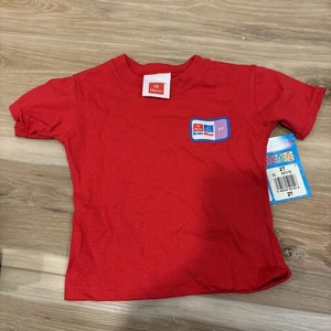 T-shirt Hanes bambino taglia 2T rosso regata 100% cotone nuova con etichette 1996 - Foto 1 di 7