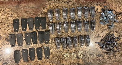 Ludwig Large USA Classic Lugs - 20 Lugs including screws and rods and 3 Badges - Image 1 of 4