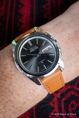 Vintage Seiko 5 Actus 7019-7040 1970 Men’s Watch Overhauled Japan New Strap - image 1 of 4