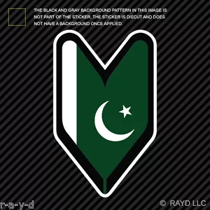 Pakistani Driver Badge Sticker Die Cut Decal wakaba leaf soshinoya Pakistan PAK - Foto 1 di 1