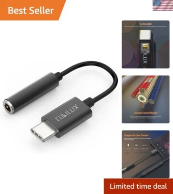 通用USB C音频转换器带串联控制,用于清晰录音和回放 — 第 1/4 张图片