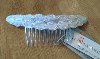 Haarkamm, Brautschmuck, Kopfschmuck, Kränzchen, Weiß, Vintage - Bild 1 von 4