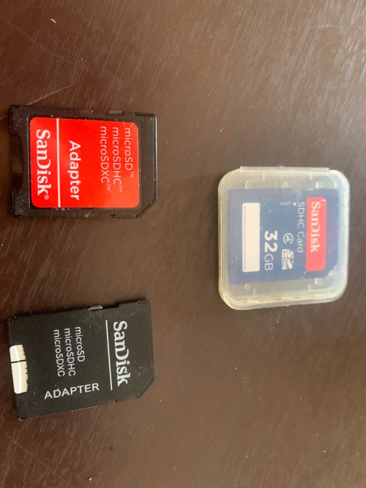 3 Pack SanDisc-   1x 32GB SDHC Card+ 2xAdapter (microSD/MicroSDHC/Micro SDXC) - Image 1 of 1