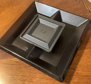 Vtntage  Black Tupperware 3 Pc  Buffet Set / Serving Tray - Picture 1 of 4