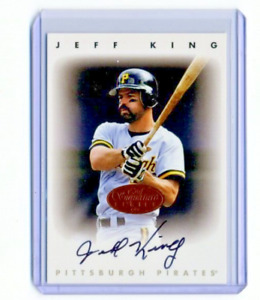 Jeff King 1996 Leaf Signature Series Bronze On Card Autograph Auto