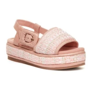 KELSI DAGGER Women's Brooklyn Donovan Sandal 8 Pink Peach Leather Platform NWOB - Picture 1 of 13