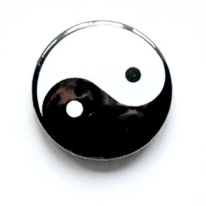 Yin Yang 25mm Button Badge - Picture 1 of 1