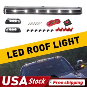 Full White LED Cab Roof Marker Light Assy Fit 3pcs For Silverado Chevy GMC 45494 - Foto 1 di 15