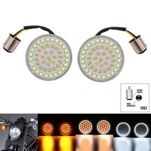 2PCS 1157 LED Turn Signals Blinker Light For Harley Dyna Street Glide Road King - Picture 1 of 10