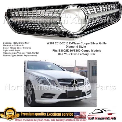 E550 E350 Clase E cupé parrilla plateada diamante 2010 2011 2012 2013 AMG Look Style Foto 1 de 4