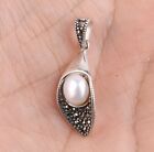 MARCASITE SIMULATED .925 SOLID STERLING SILVER PENDANT #52703
