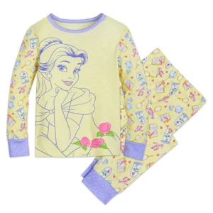 Disney Store Princess Belle 2 PC Long Sleeve Tight Fit Pajama Set Girl Size 5   - Picture 1 of 1
