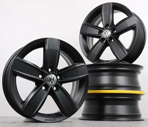 15 pollici VW Polo 6 2G AW set cerchi originali 2G0071495 Corvara nero opaco - Foto 1 di 4