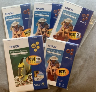 Epson DURABrite photo paper with a 10 pack Premium Glossy photo paper - Image 1 of 4