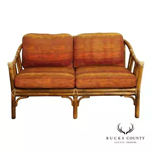 McGuire Vintage Bamboo Loveseat - Picture 1 of 12