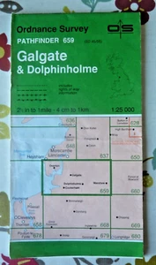 OS Paper Map Galgate & Dolpinholme Marshaw Cockerham Overton Sheet SD 45/55 - Imagen 1 de 1