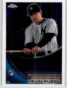 2010 Topps cromado automático Kevin Russo novato radiocontrol autógrafo firmado AU Yankees #196 - Imagen 1 de 2