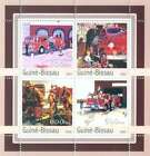 Guinea-Bissau - Fire Engines on Stamps - 4 Stamp Sheet  GB3141