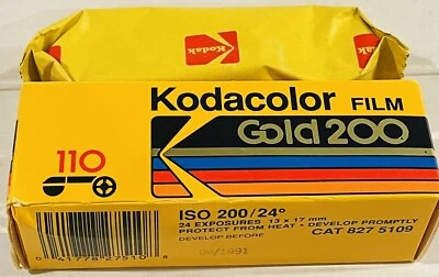 KODACOLOR GOLD FILM 110-24 EXP. 9/1991 KODAK ISO 200/24 13X17MM 2 ROLLS [G10] - Image 1 of 2