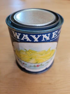 Original Vintage 1920's Wayne Brand, Cut Wax Beans, Label & Tin Can, Ships Free - Picture 1 of 10