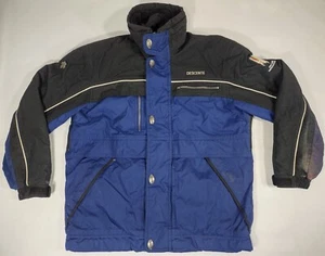 Descente Coat L Hooded Vented 2000 DLJ Direct American Ski Classic Blue Black - Picture 1 of 15