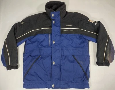 Descente Coat L Hooded Vented 2000 DLJ Direct American Ski Classic Blue Black - Image 1 of 4