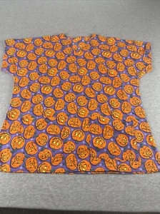 Hand Stitched Halloween/ Pumpkin scrub - Picture 1 of 7
