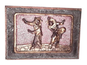 Antique Chinese wood panel Fragment with dancing figures mop - Picture 1 of 8