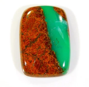 Pietra Preziosa Opaca Cabochon Radiante Crisoprasio Naturale 38 Ct 31x21x6 mm CD=0125 - Foto 1 di 7