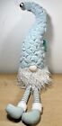 New Dangle Leg Plush Weighted Gnome W/Wired Knit Hat Bell