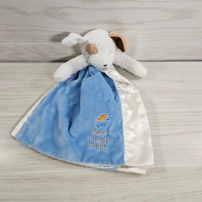 Manta de seguridad Bunnies by the Bay Skipit cachorro perro Lovey Lovie azul blanco Foto 1 de 4