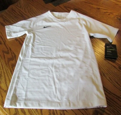 Nike Unisex Youth Soccer Vaporknit White Shirt AQ2711-100 size M NWT - Image 1 of 4