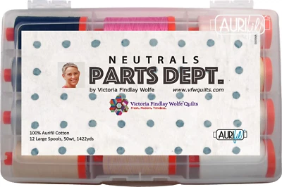 AURIFIL Neutrals Parts Dept. - 50 WT -12 spools cotton thread VF50PD12 - Image 1 of 2