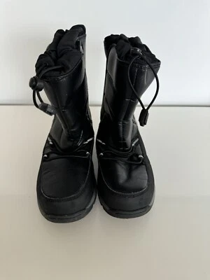 Lands End Invierno Niños NEGRAS Nieve Ráfaga Aislada Botas de Invierno Niños Talla 3 Foto 1 de 4