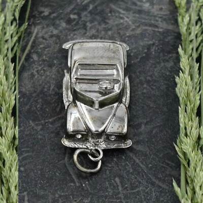Sterling Silver 925 Estate Convertible Car Dangle/Drop Charm/Pendant - Image 1 of 4