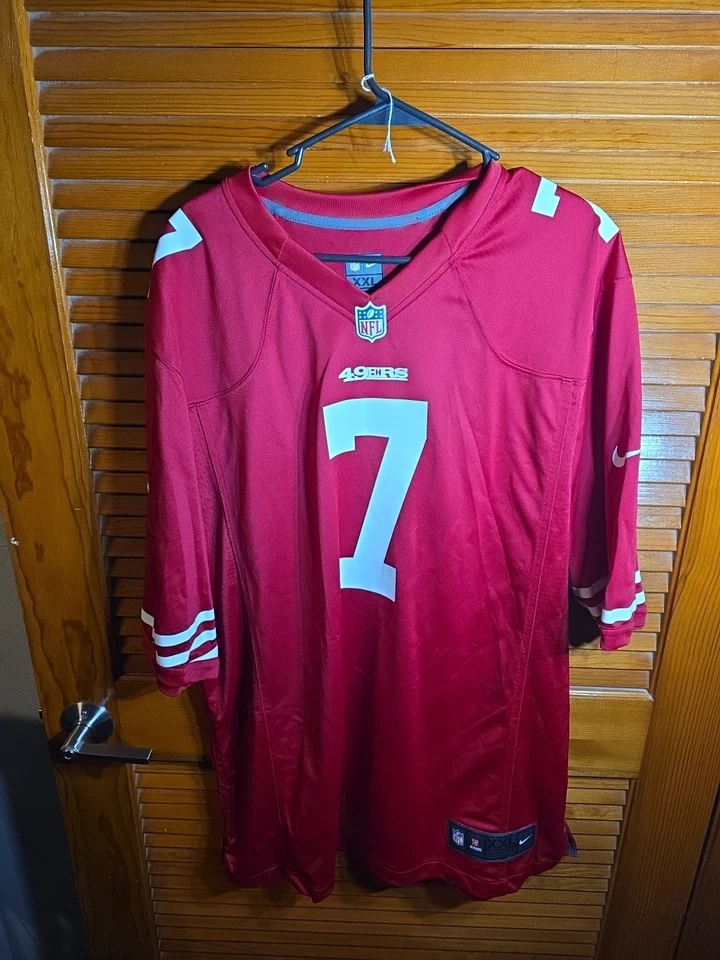 旧金山 49 人队 #7 Colin Kaepernick Nike On Field 球衣 尺寸 XXL 2XL — 第 1/4 张图片