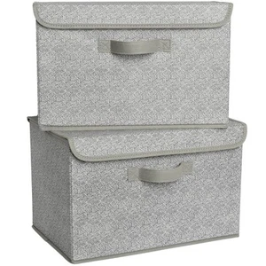 Storage Bins with Lids, Fabric Storage Boxes, Closet Organizers for Clothes, ... - Picture 1 of 7