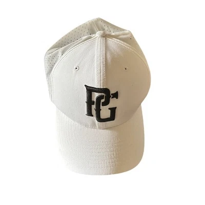 Perfect Game Fitted Baseball Hat – White – PG Logo – Size L/XL (Est.) - Image 1 of 4