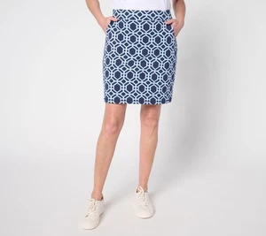Belle by Kim Gravel Regular Preppy French Terry Skort Bamboo Bliss XL New - Picture 1 of 1