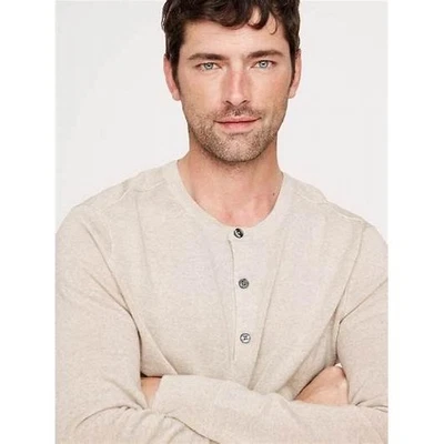 Suéter Henley de Lana Merino BANANA REPUBLIC NUEVO SIN ETIQUETAS para Hombres en Brezo Avena-Talla XL Foto 1 de 4